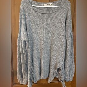 Three Bird Nest Charcoal Knit Top